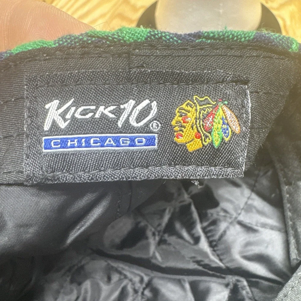 Chicago Blackhawks Plaid‎ Newsboy Cap Embroidered Ivy Flat Hat Kick10